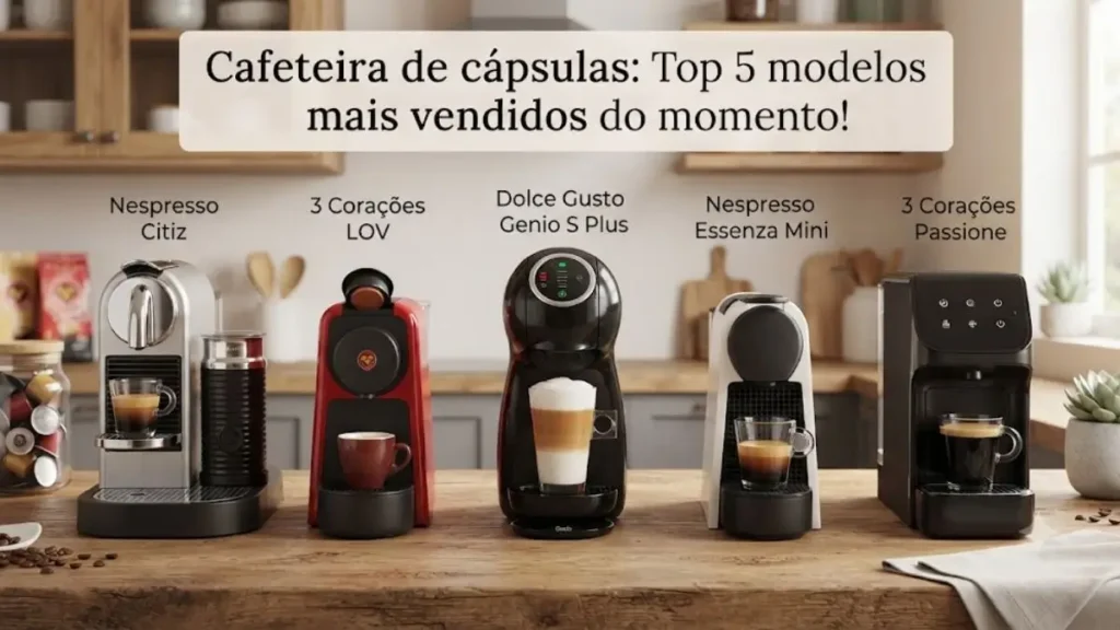 Cafeteira de cápsulas: Top 5 modelos mais vendidos do momento!